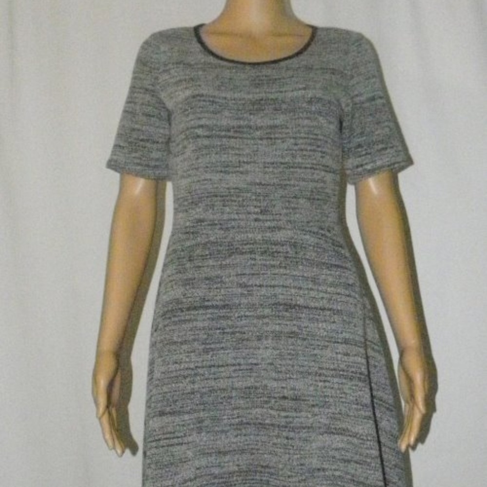 Grey textured Skater Dress